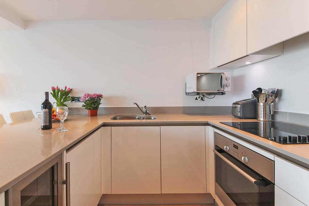 Sleek and modern kitchen area